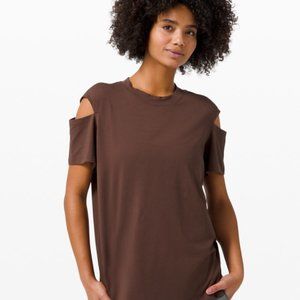LULULEMON Brown LA All Yours Cut Out Tshirt 4